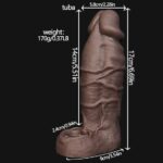 2.28'' Diameter Large Realistic Penis Sleeve,Reusable Cock Sleeve with Cock Ring Penis Ring Silicone Penis Enlarger Sleeve,Male Penis Sheath Adult Sex Toy for Men - Image 3