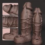 2.28'' Diameter Large Realistic Penis Sleeve,Reusable Cock Sleeve with Cock Ring Penis Ring Silicone Penis Enlarger Sleeve,Male Penis Sheath Adult Sex Toy for Men - Image 2