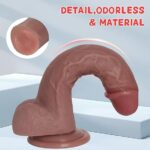 Kstert Realistic Dildo – 7.8" Liquid Silicone Toy with Strong Suction Cup, Lifelike Veiny Texture & Resilient Firmness, Hands-Free G Spot Focused Design for Women & Beginners - Image 2
