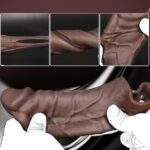 2.28'' Diameter Large Realistic Penis Sleeve,Reusable Cock Sleeve with Cock Ring Penis Ring Silicone Penis Enlarger Sleeve,Male Penis Sheath Adult Sex Toy for Men - Image 4