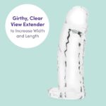 Lovehoney Mega Thick Penis Sleeve | 2 Extra Inches Penis Extender with Ball Loop | Girthy Realistic Sexual Stimulation Device | Couples Cock Enlarger Adult Sex Toys for Men | Clear - Image 5