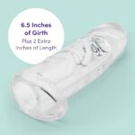 Lovehoney Mega Thick Penis Sleeve | 2 Extra Inches Penis Extender with Ball Loop | Girthy Realistic Sexual Stimulation Device | Couples Cock Enlarger Adult Sex Toys for Men | Clear - Image 2