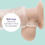 Lovehoney Mega Thick Penis Sleeve | 2 Extra Inches Penis Extender with Ball Loop | Girthy Realistic Sexual Stimulation Device | Couples Cock Enlarger Adult Sex Toys for Men | Clear - Image 3