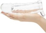 Lovehoney Mega Thick Penis Sleeve | 2 Extra Inches Penis Extender with Ball Loop | Girthy Realistic Sexual Stimulation Device | Couples Cock Enlarger Adult Sex Toys for Men | Clear