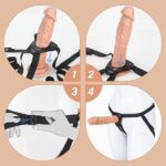 Mtsige Strap On Dildo Harness Set, Replaceable 7 Inch Realistic Silicone Suction Cup Dildos, Plus Size Adjustable Harness, G spot Anal Peneration Pegging Lesbian Sex Toys, Sex Things for Couples Kinky - Image 2