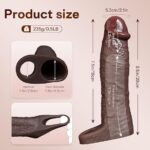 Penis Sleeve Cock Sleeve Vibrator - 8.48“ Pennis Extender Male Sex Toys | Penis Enlarger Extender Vibrating Cock Ring with 9 Vibrating Modes - Penis Ring Sex Toys Couples Adult Sex Toys for Men - Image 3